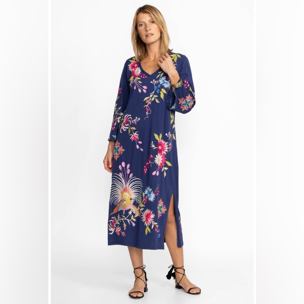 NWT Johnny Was JULIE KIMONO embroidered SLEEVE TEE $198 DRESS